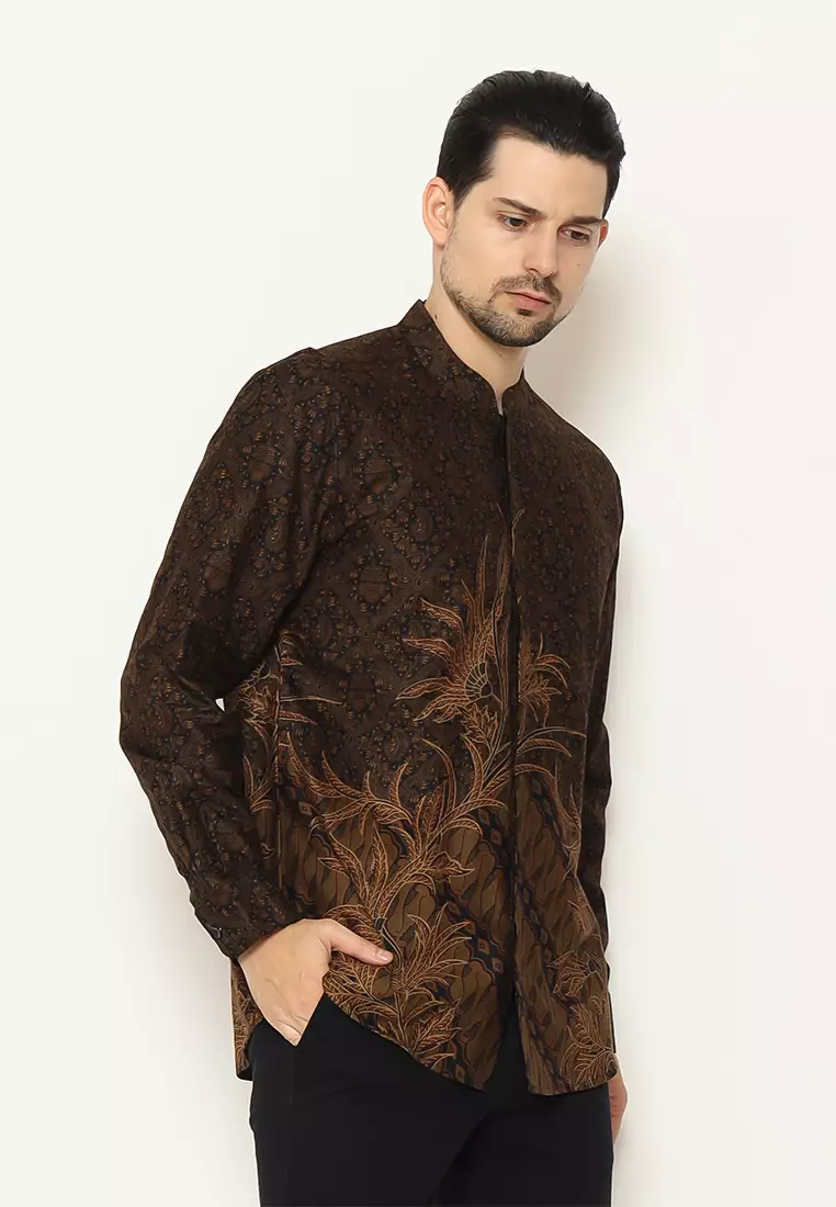 My Aksa Batik Pria Kemeja Koko Panjang Furing Simeon
