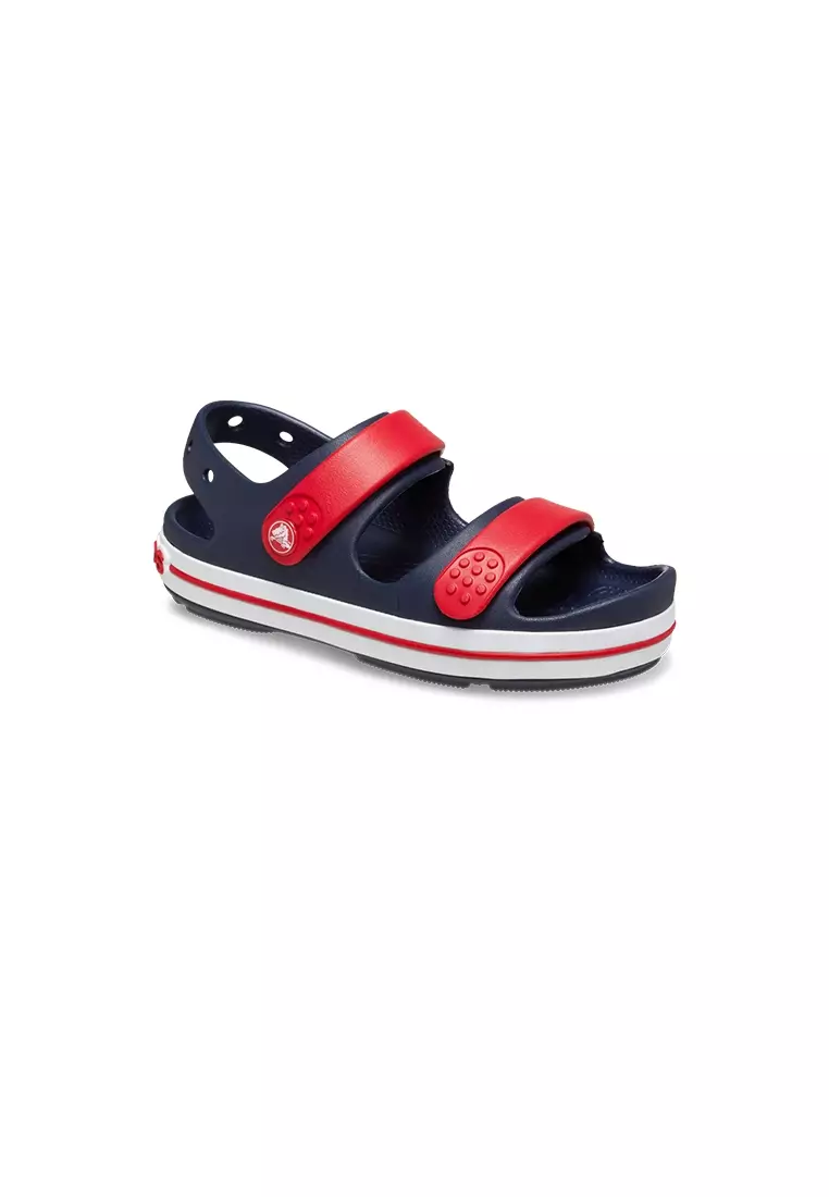 Discount on Crocs  shoes - SKU: Toddler Crocband Cruiser Sandal  in Navy Varsity Red
