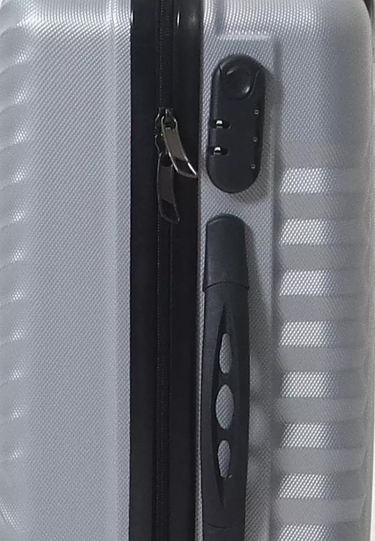 Barayev Koper Unisex Size 20 Inch Large Compartment Suitcase Simple Design Material ABS+PVC Coated ORIGINAL - Silver