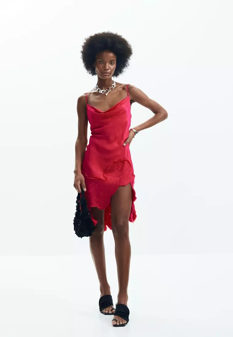 Asymmetric slip dress