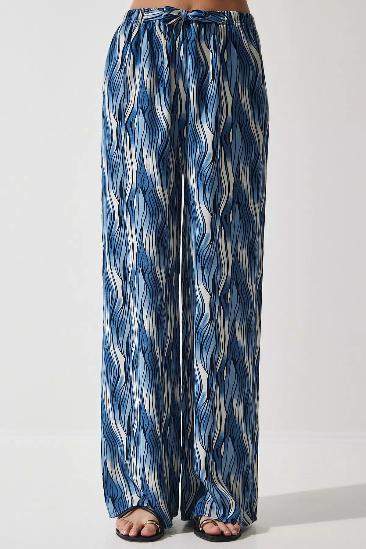 Patterned Palazzo Trousers