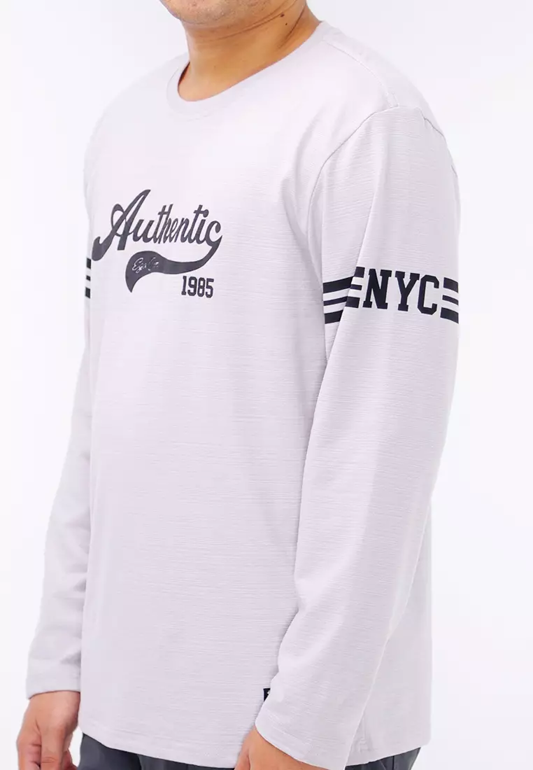 Round Neck Streaky Long Sleeve