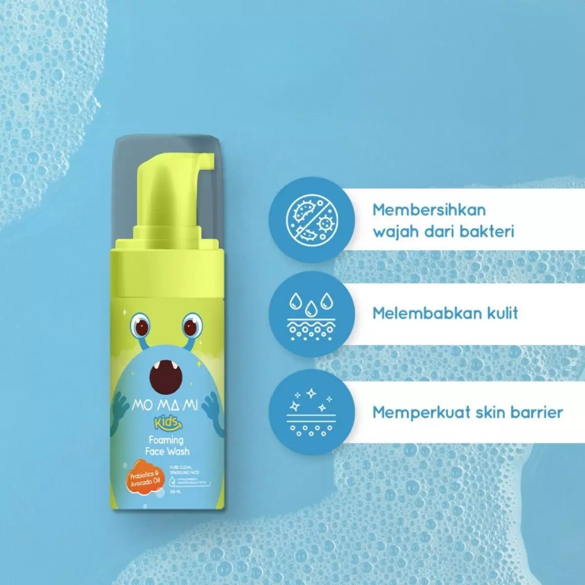 Momami Foaming Face Wash + Berry Variant - Sabun Muka Anak