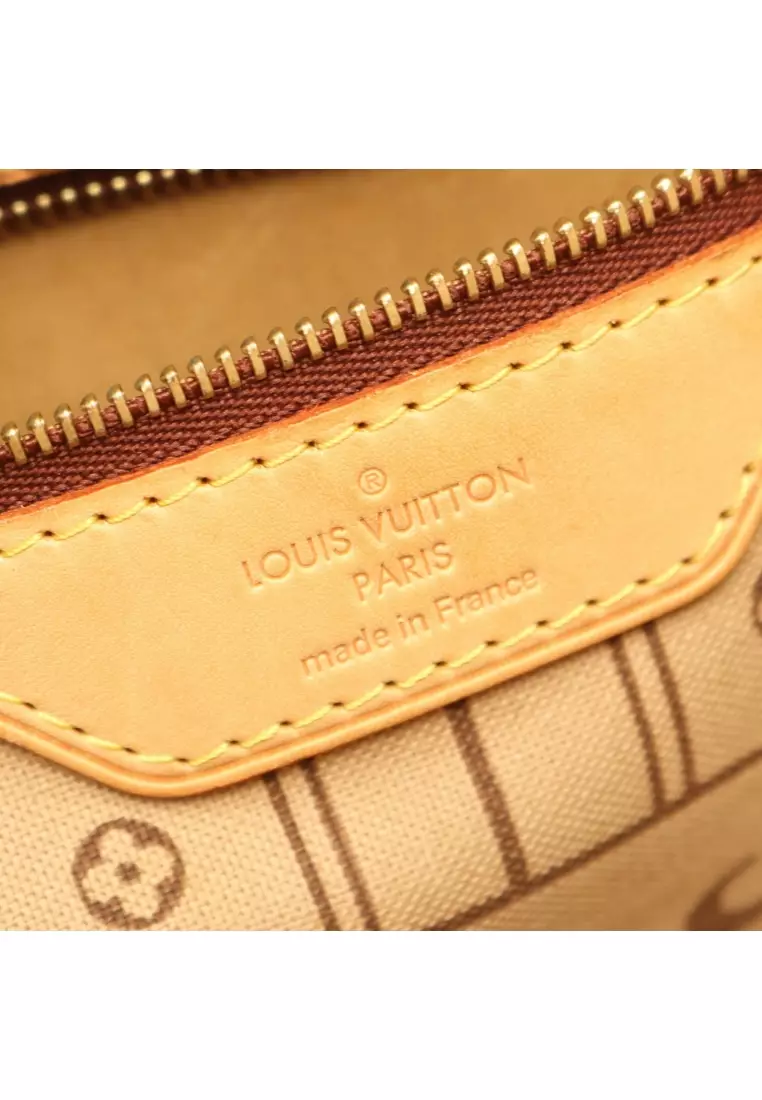 Pre-Loved Louis Vuitton Neverfull MM monogram Shoulder bag tote bag PVC leather Brown