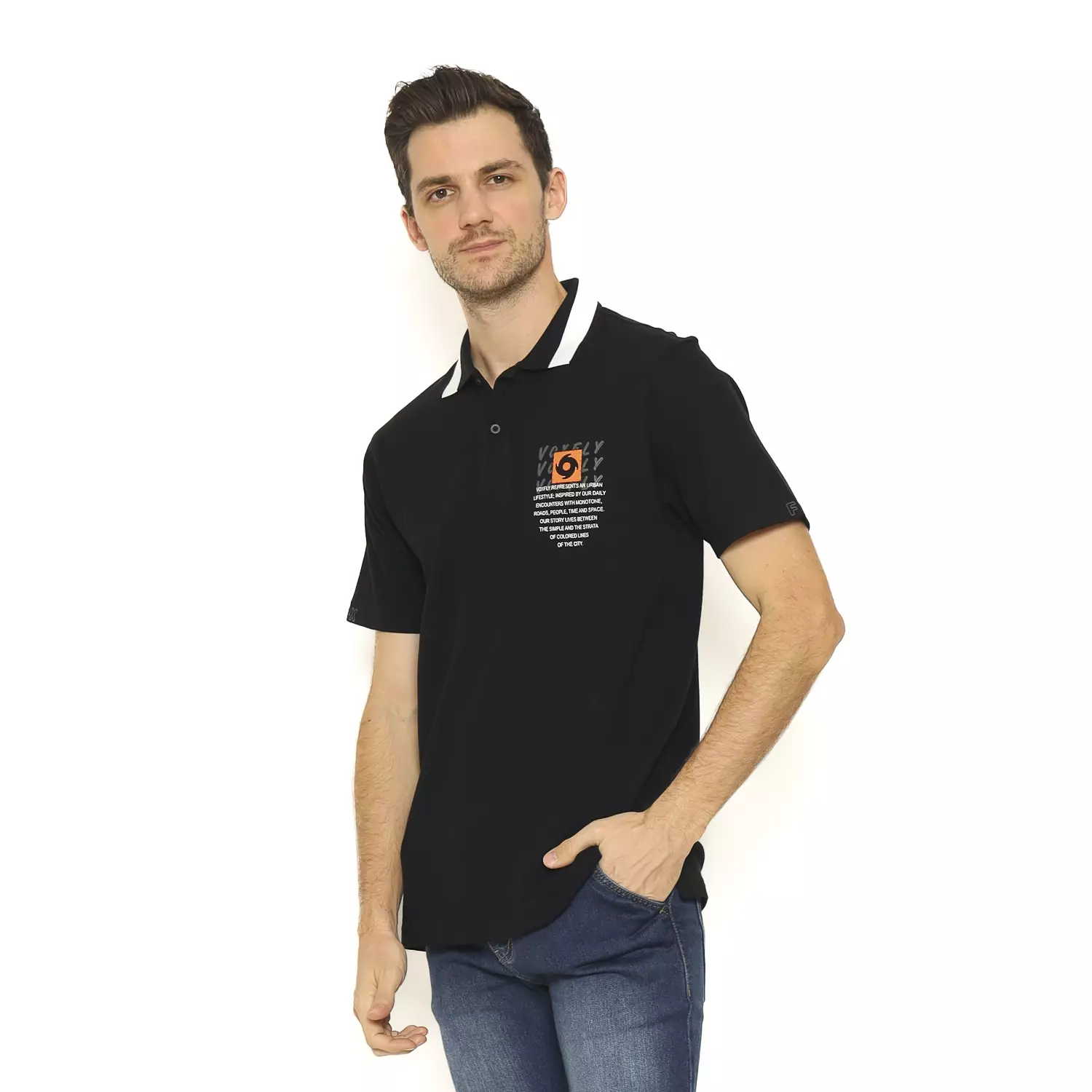 Voxfly Kaos Polo Pria Hobo Men Polo Shirt Planet Surf