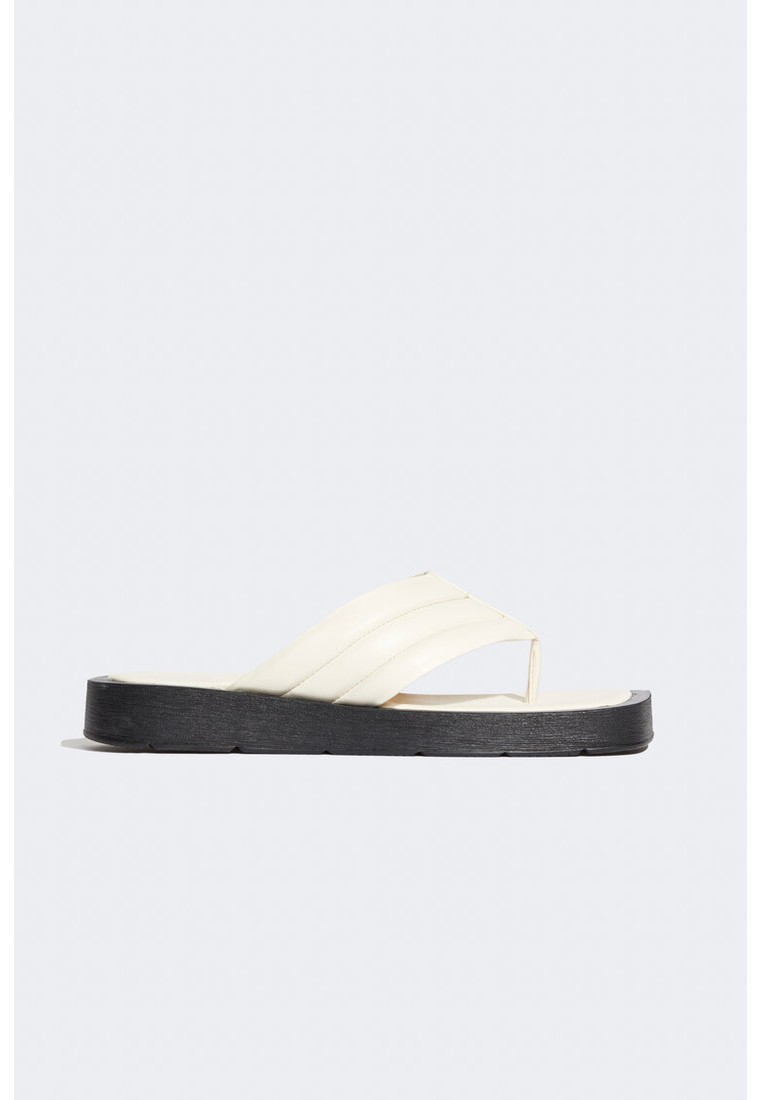 Faux Leather Thick Sole Slipper