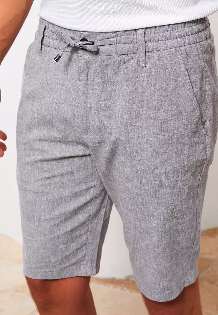 Buy LC WAIKIKI Standard Fit Linen Men's Shorts 2024 Online ZALORA