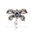 Glamorousky black Elegant Vintage Plated Gold Ribbon Imitation Pearl Brooch with Black Cubic Zirconia 34DA9ACE26A3F2GS_2