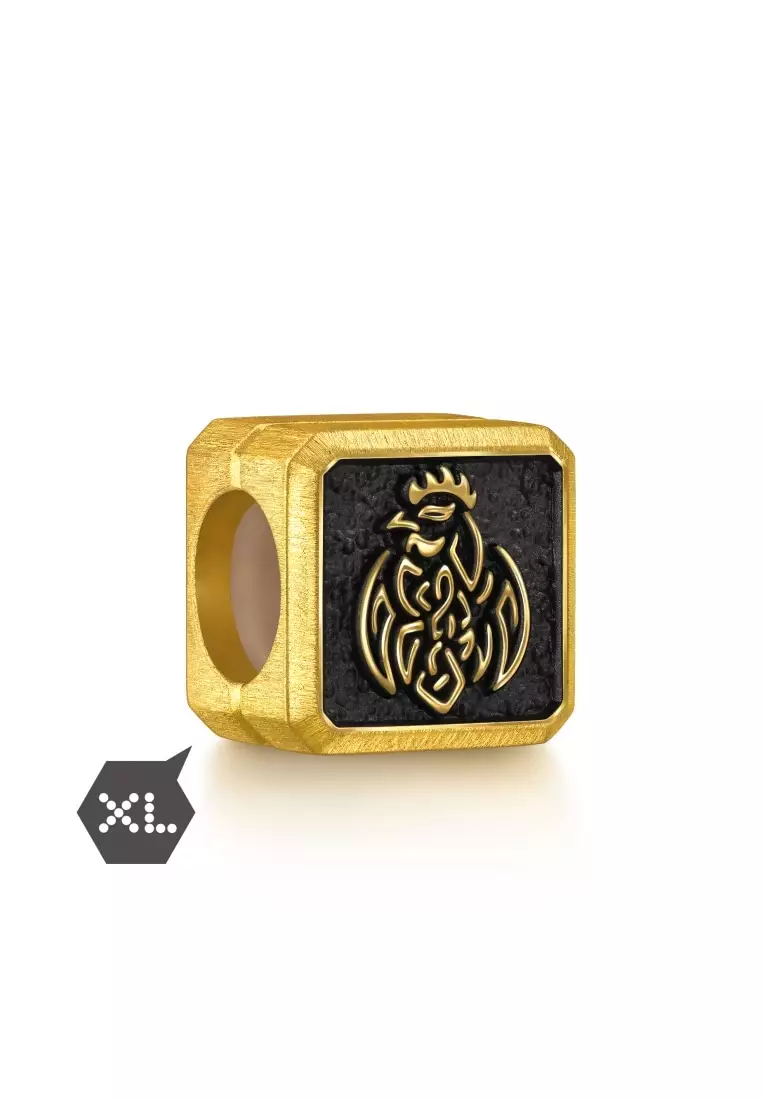 999 Gold Charme Rooster Charm for Men 96289C  [Bracelet not included]