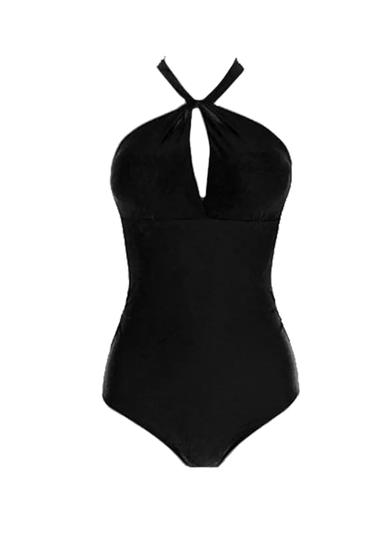 Buy ZITIQUE halter neck one piece swimsuit 2024 Online | ZALORA Singapore