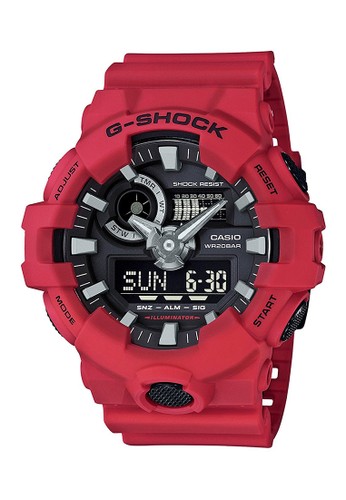 Jual G Shock Casio G Shock Jam Tangan Pria Red Silicon Ga 700 4adr Original Zalora Indonesia