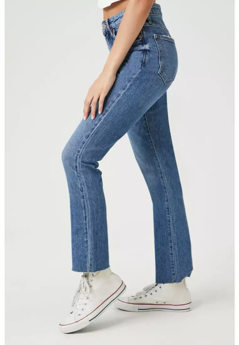 Buy FOREVER 21 Stretch Denim Straight Jeans 2024 Online ZALORA
