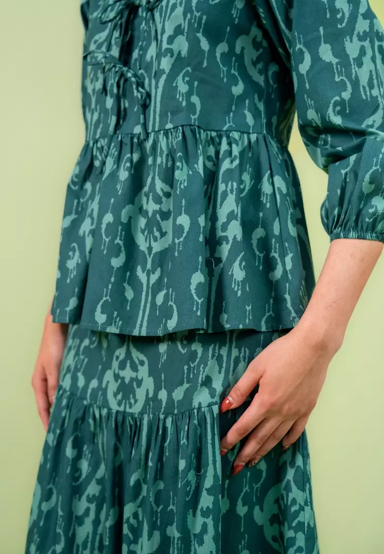 Bayu Somerset Tallulah Set Ribbon - Emerald Green