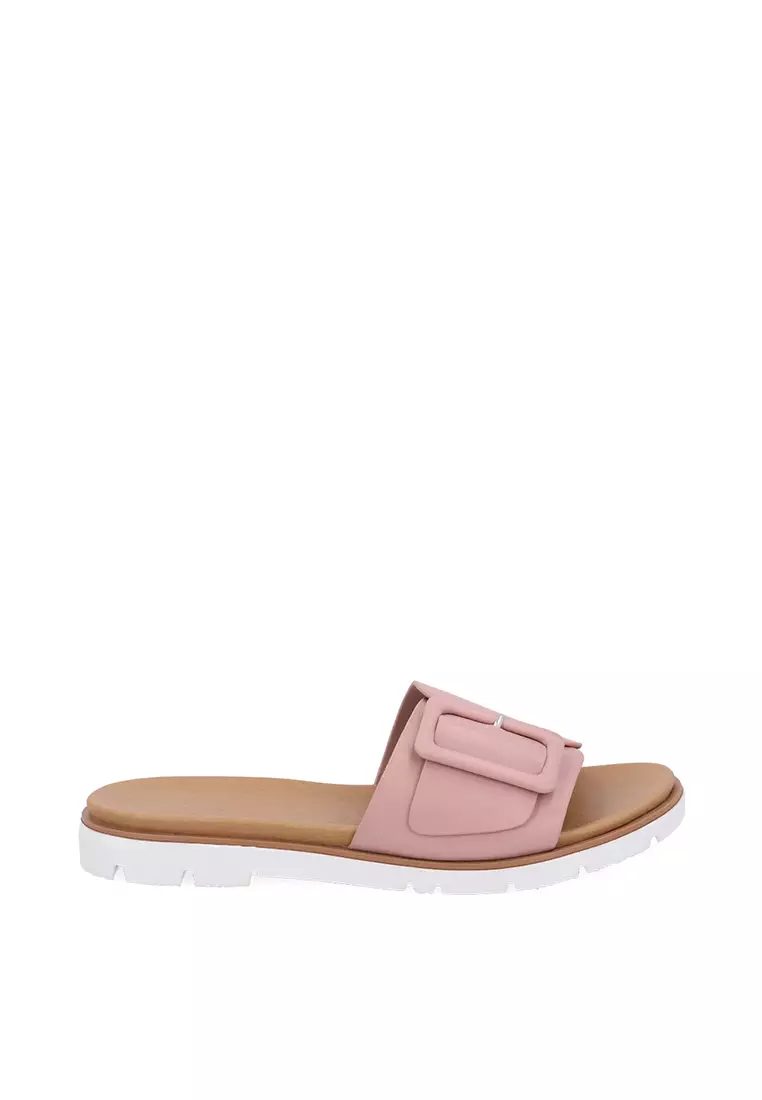 Discount on Carlo Rino  shoes - SKU: Pink CR Oversized Buckled Sandals