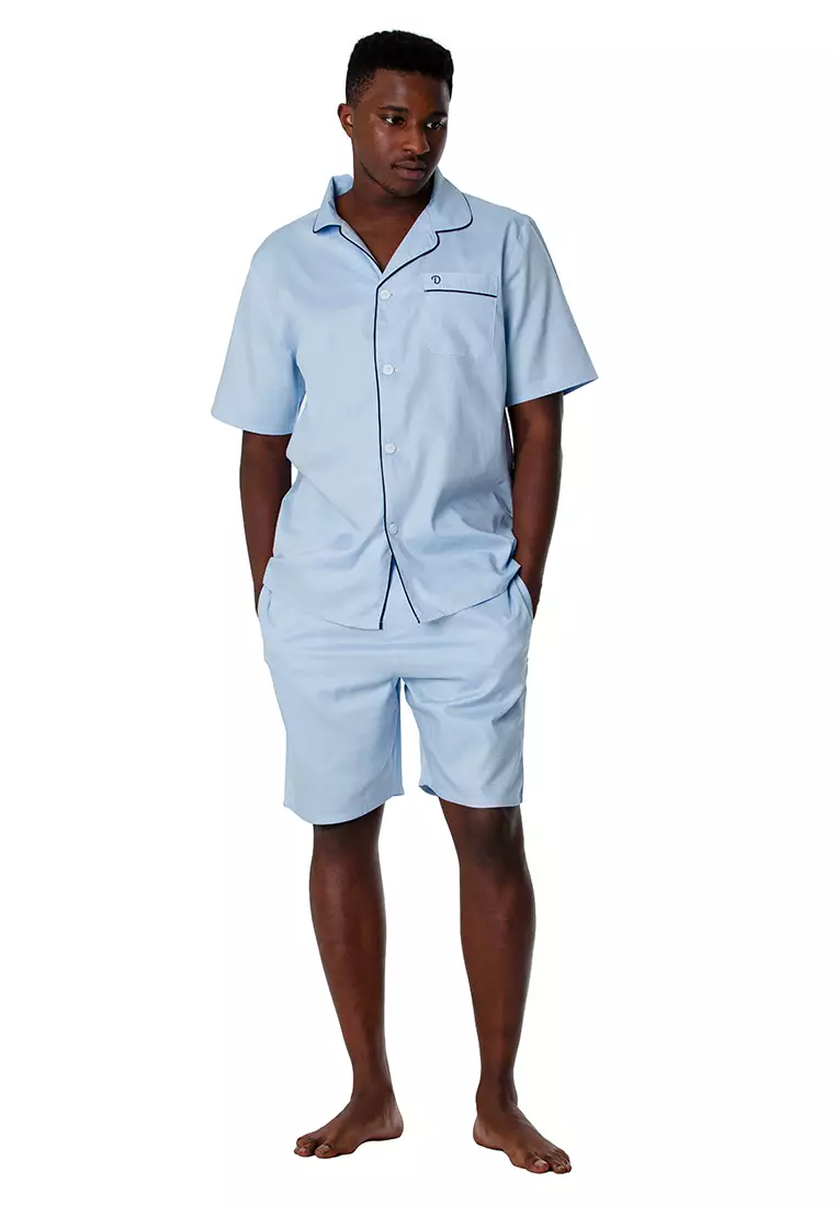 Buy DE LUCCA De Lucca Mens Short Sleeve Pajama Set Online ZALORA