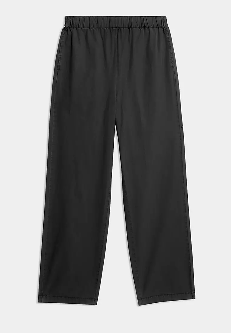 Pure Cotton Poplin Straight Leg Trousers