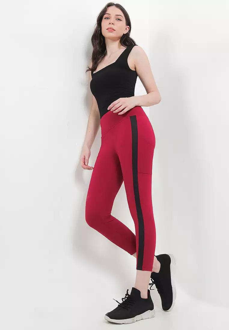 Celana Panjang Legging Olahraga Ladies Sport Long Pants Active Sport Olahraga Senam Yoga Pilates Gym Ketat Spandex
