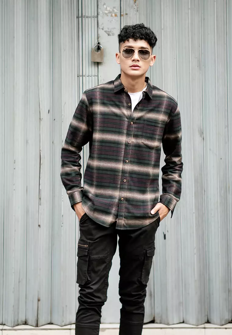 OXCON VETERANO Shadow Flannel Extra Comfort Shadow Brown