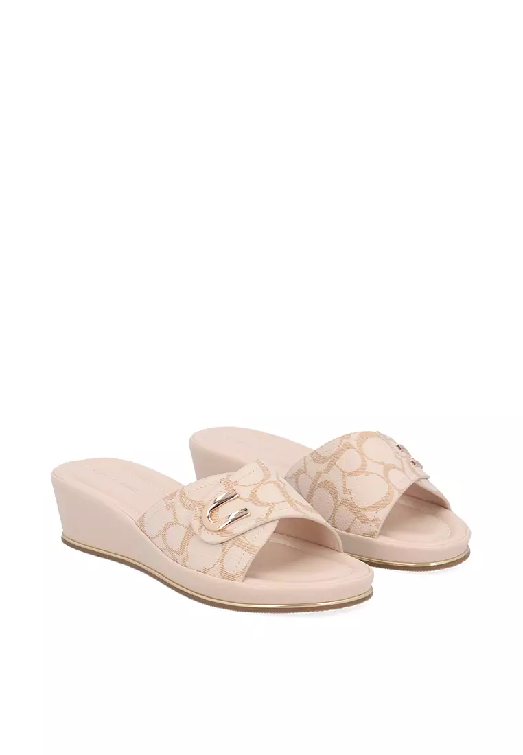 Beige CR Harper Wedge Flats