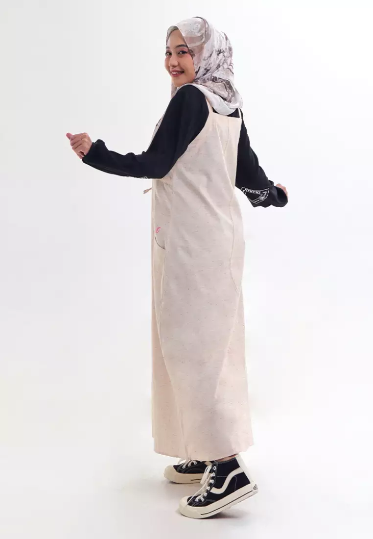 Rabbani - Over All Dara Lengan Pendek Zeenar Jersey Cream RMO