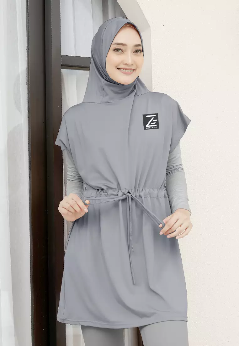 Zelena - Kania Sports Vest | Rompi Hijab Olahraga - Grey - L