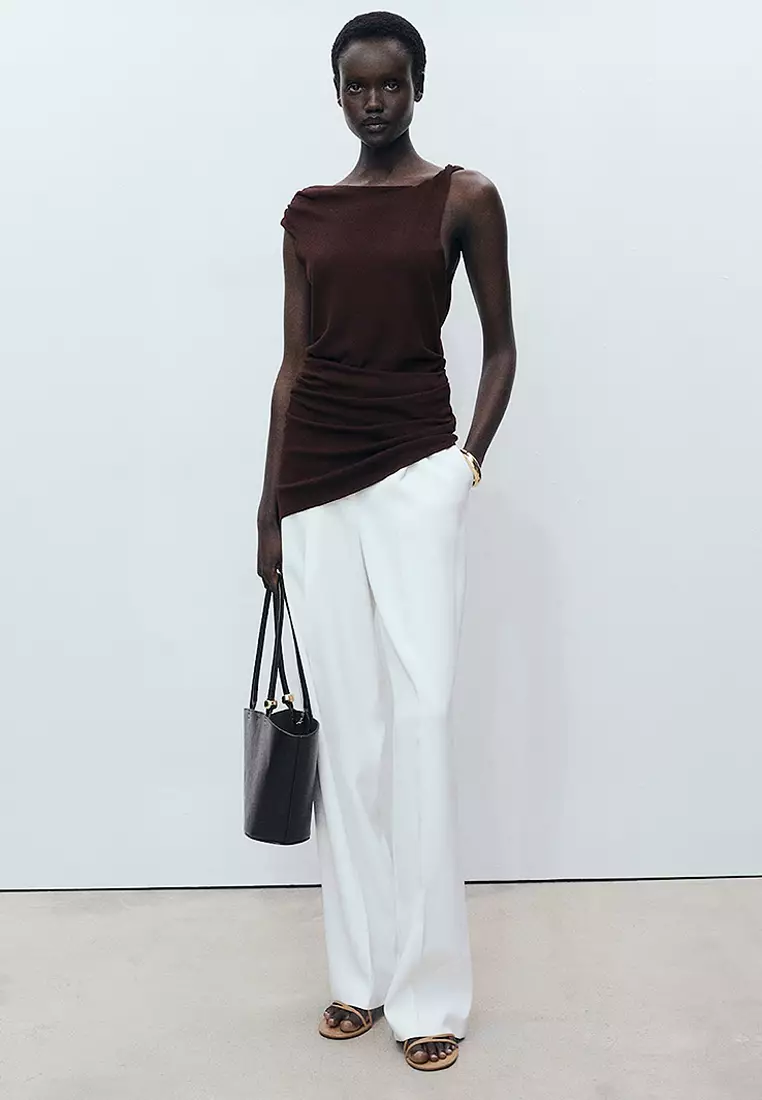 Asymmetrical Fine Knit Top