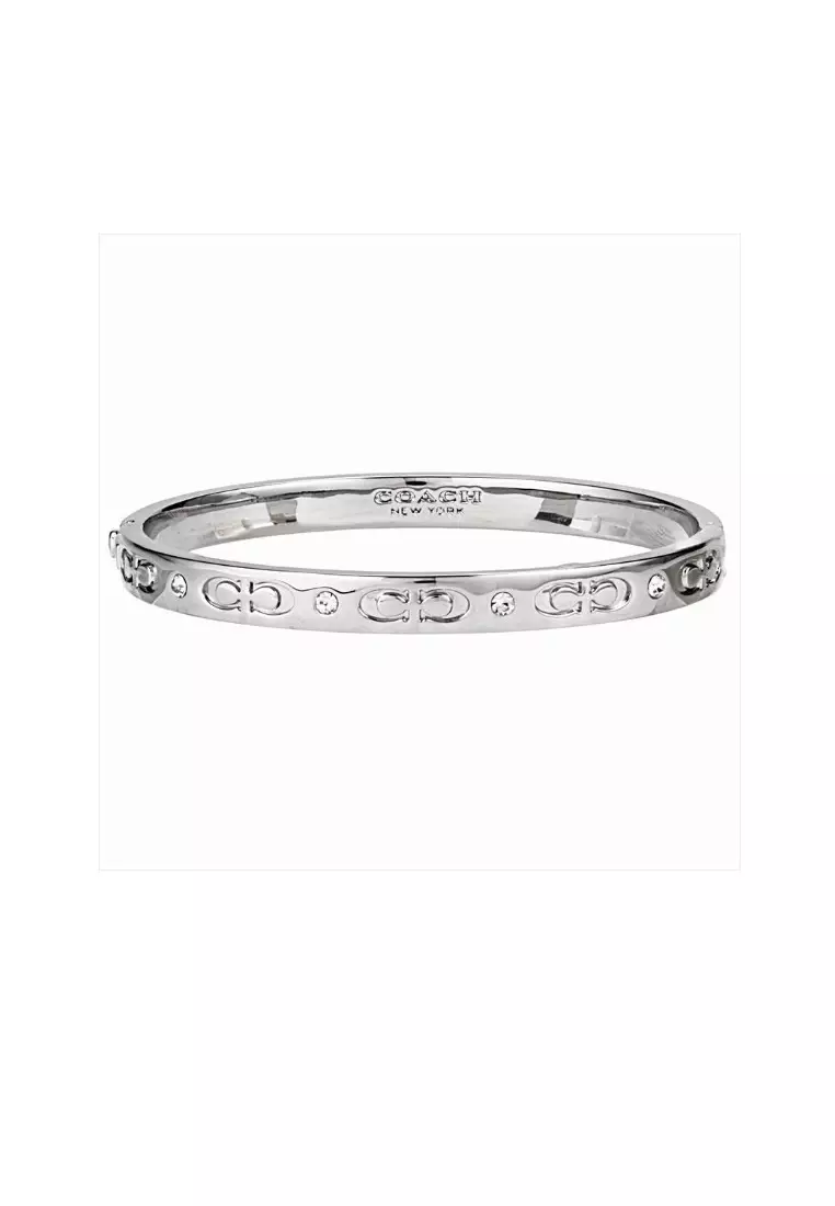 COACH KISSING C HINGED BANGLE F59083 Sliver