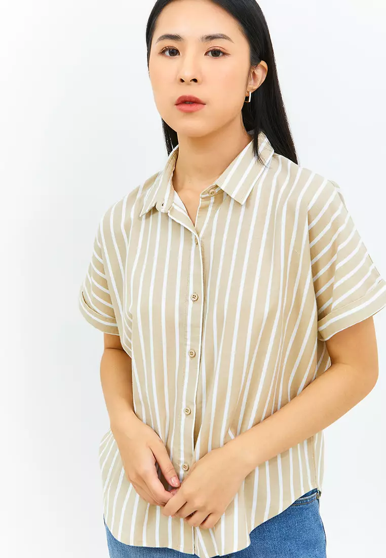 Adhisti Cream Stripe Shirt (G.1516)