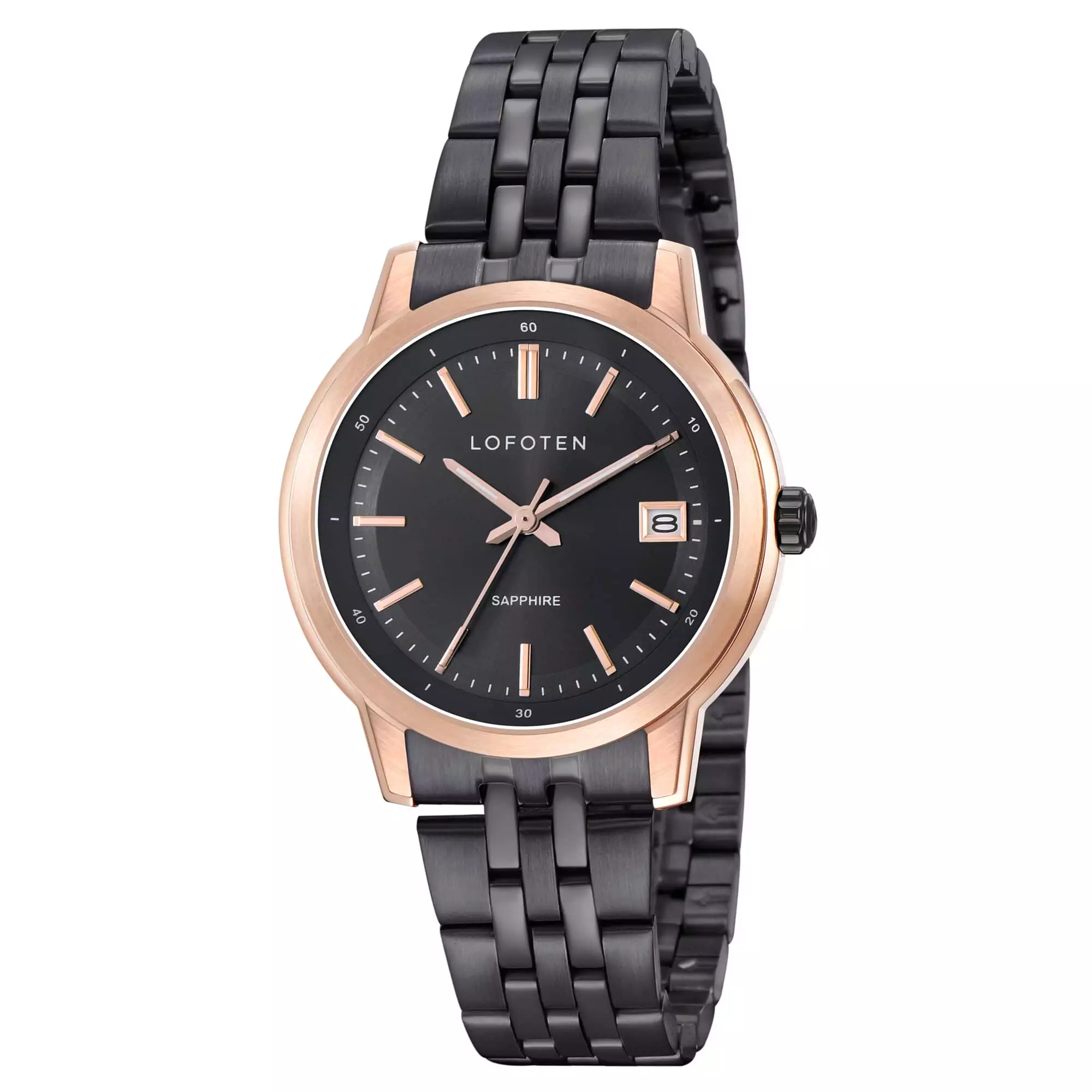 LOFOTEN Jam Tangan Wanita F-8110L-BRG4 Stainless Steel Sapphire