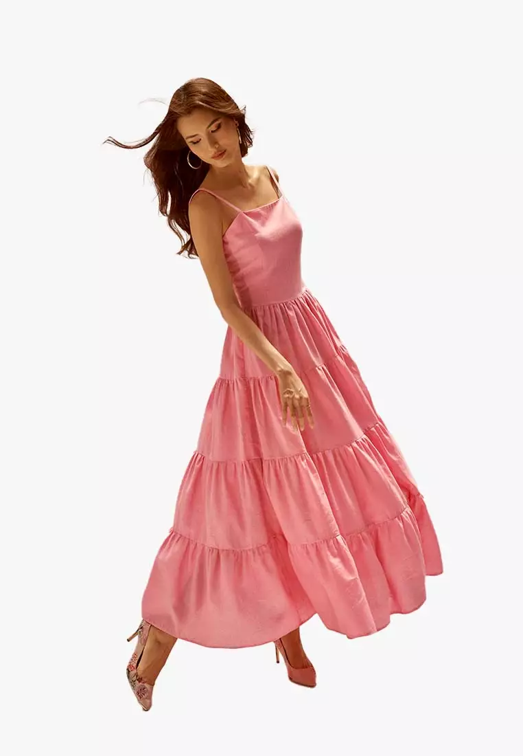 Fly Sky Maxi Linen Dress