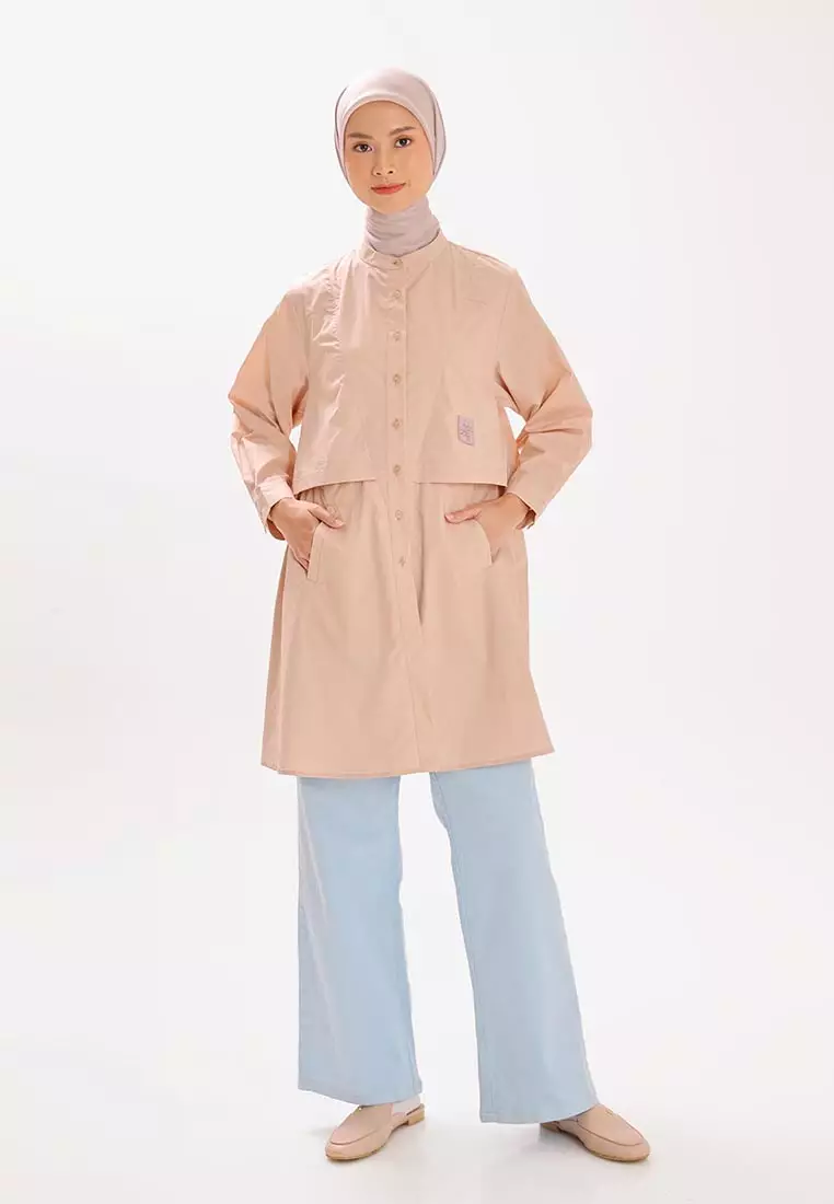 Ria Miranda Beige Pink Kiva Tunic