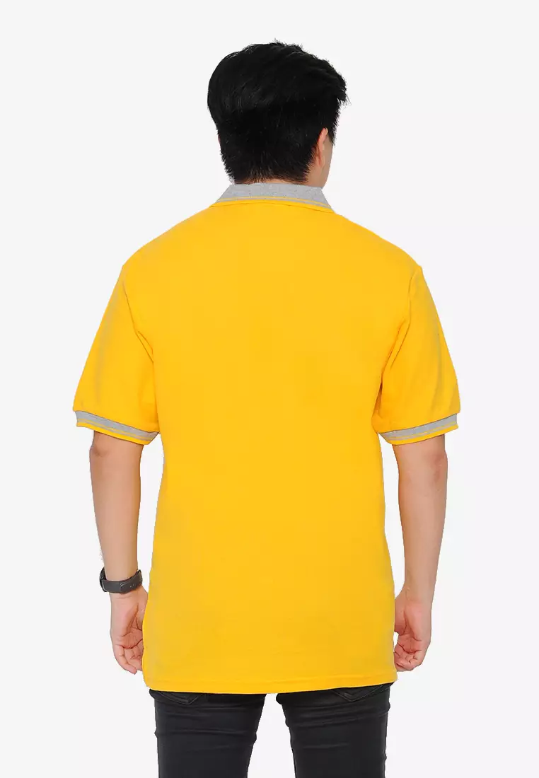 Andre Michel Kaos Polo Shirt Lengan Pendek Kerah Abu Kuning 933-70