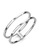 925 Signature silver 925 SIGNATURE Solid 925 Sterling Silver Double Hoops Chic Ring 5493FACE24D405GS_1