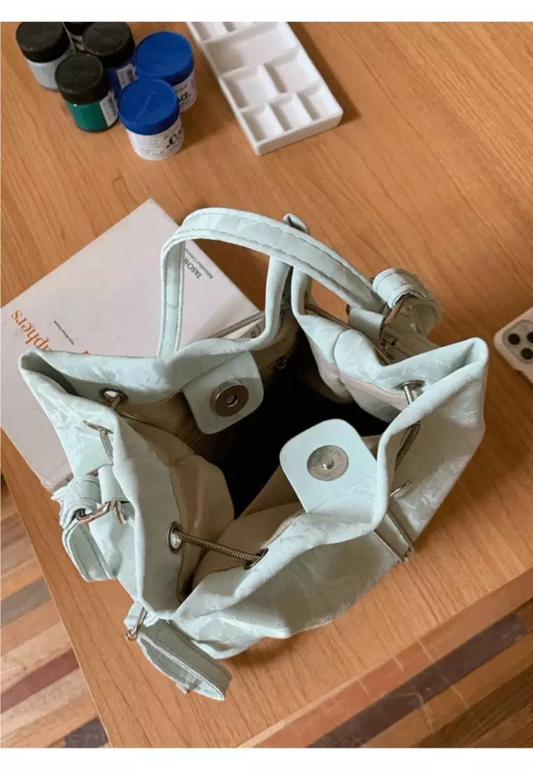 Abigail White Bucket Selempang Ransel Backpack Sling Bag