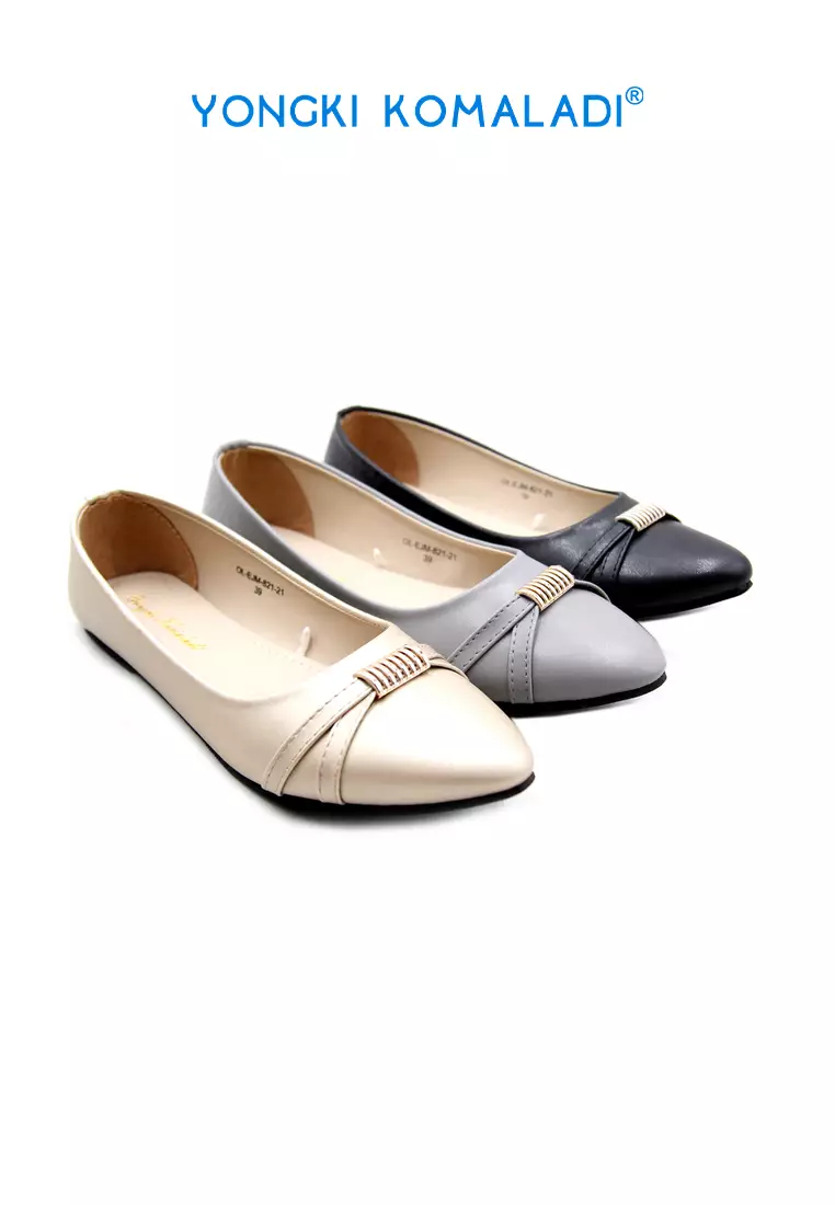[ ORIGINAL ] YONGKI KOMALADI FLATSHOES OL-EJM-821-21 GOLD