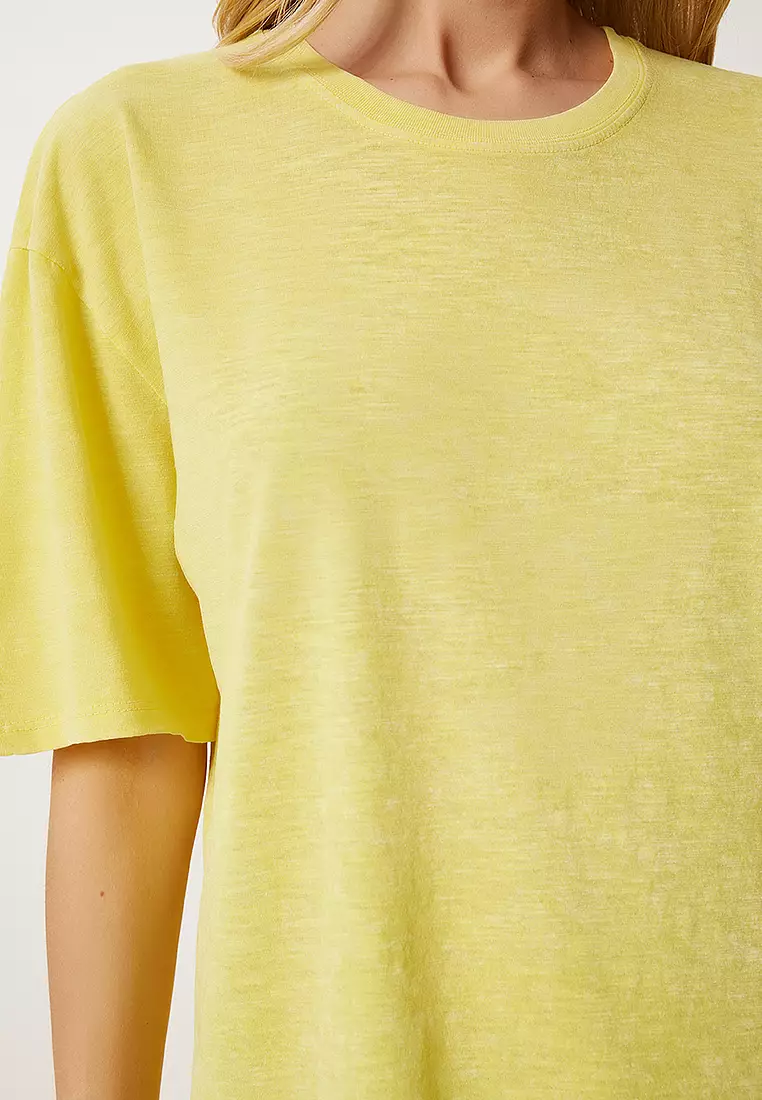 Washed Basic Knitted T-Shirt