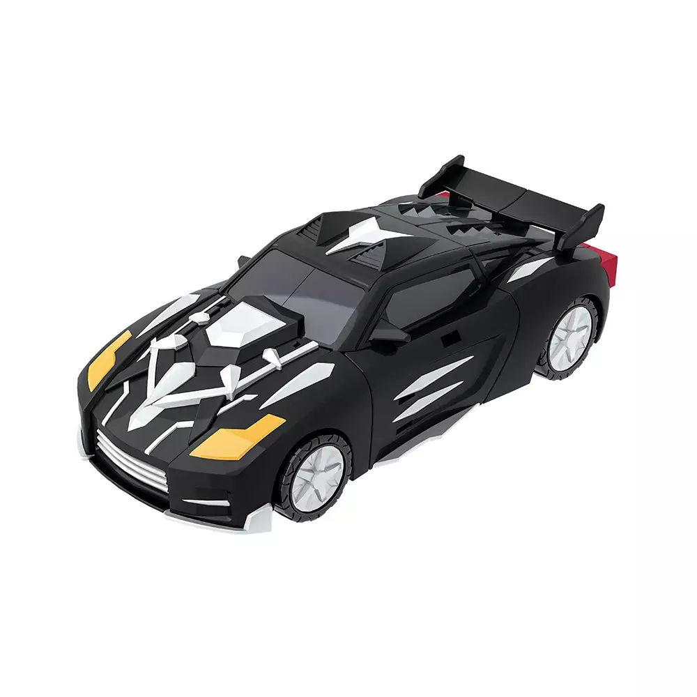 TOP GEAR ZD MECH STRIKE ROBOT TRANSFORM CAR BLACK PANTHER MECH SUIT 24 CM - HITAM