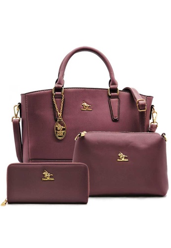 POLO HILL purple POLO HILL Ladies Take-Along Handbag 3-in-1 Set 219C4AC09161EEGS_1