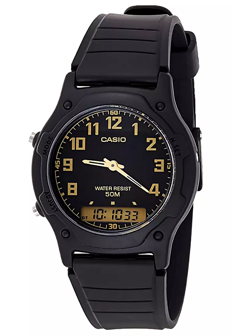 Casio - Jam Tangan Pria - Black - Resin Strap - AW-49H-1BVDF