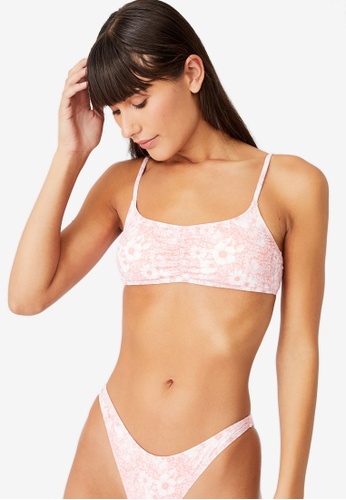 Cotton On Body pink Gathered Front Backless Bikini Top 39963US674C00BGS_1