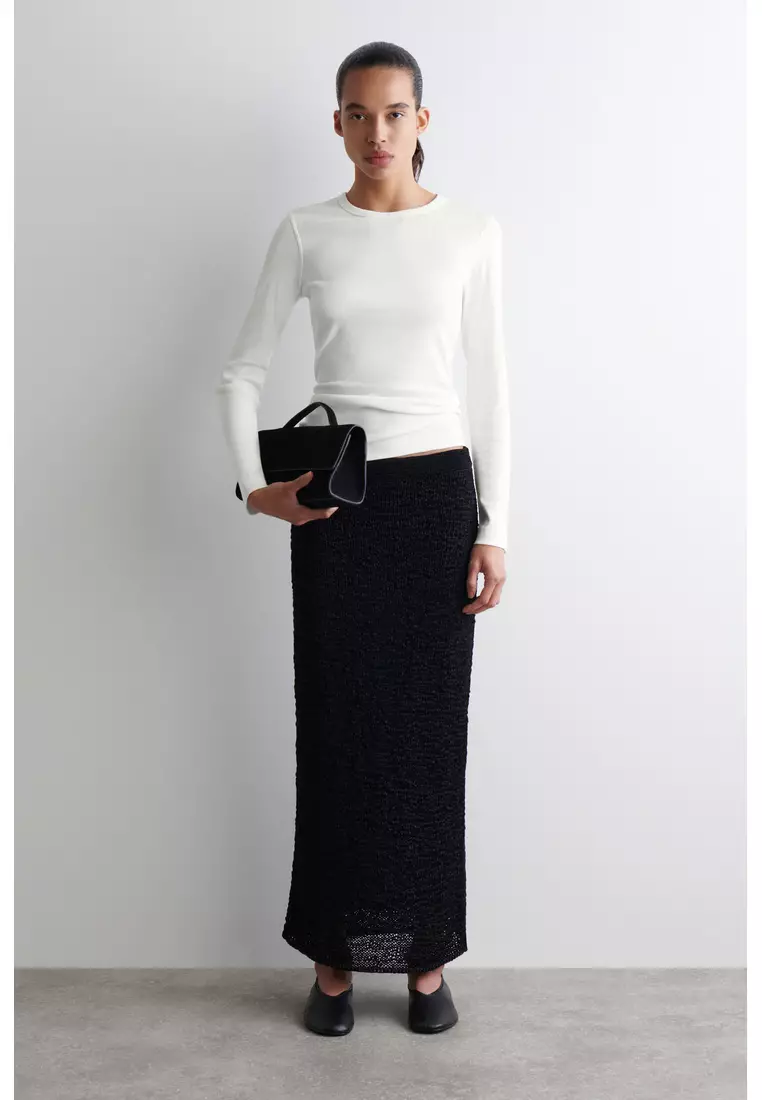 RIBBED JERSEY LONG-SLEEVED TOP