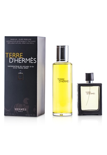 Hermes HERMES - Terre D'Hermes Pure Parfum Refillable Spray 30ml/1oz + Refill 125ml/4.2oz  2pcs 2ACC9BE41AAB4FGS_1