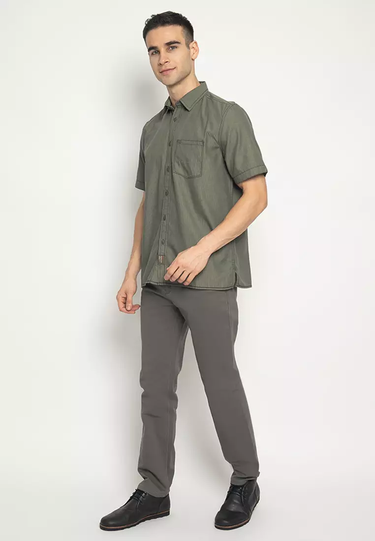 LGS - Celana Chinos Panjang Casual Pria - Stretch Katun - Reguler Fit - Double Back Pocket - CCT.583.S058