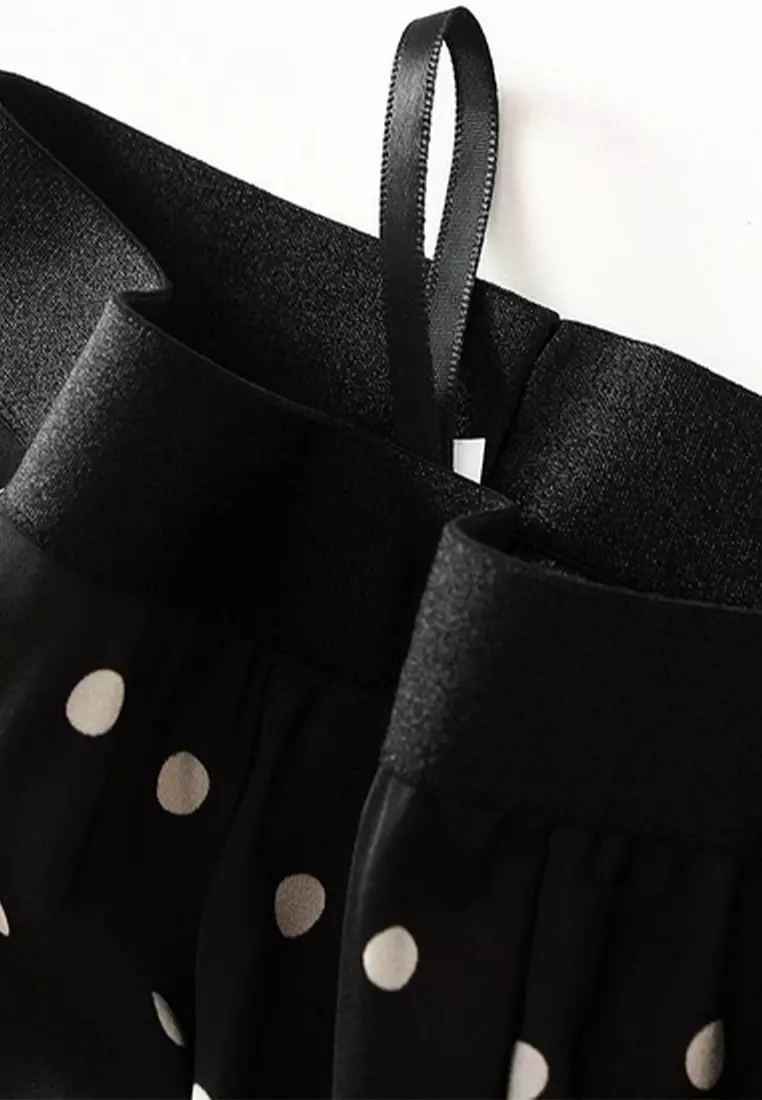 Polka Dot Silk Satin Skirt AF9830-1