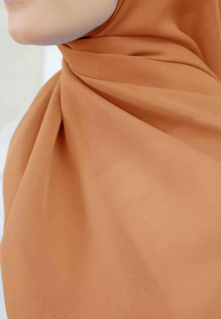 Hijab Shawl Premium Pashmina Voal - Coral Orange