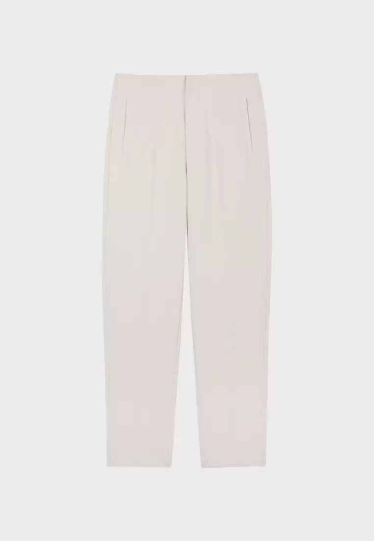Ivory Tapered Casual Pants