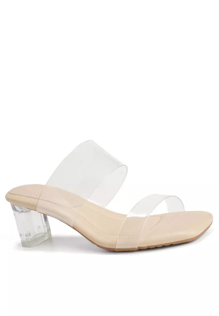 Discount on Twenty Eight Shoes  shoes - SKU: Transparent Strap Crystal Heel Sandals WW668-5