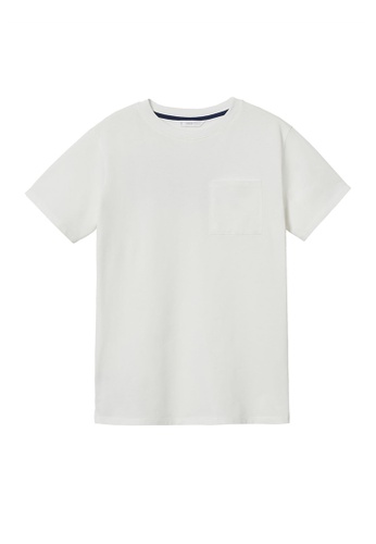 MANGO KIDS white Printed Cotton T-Shirt BB451KA15C6438GS_1