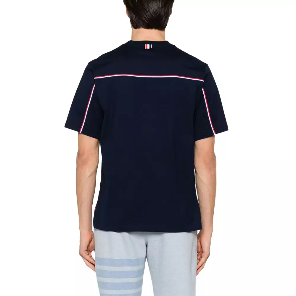 RWB Knit Trim Oversized T-Shirt Navy