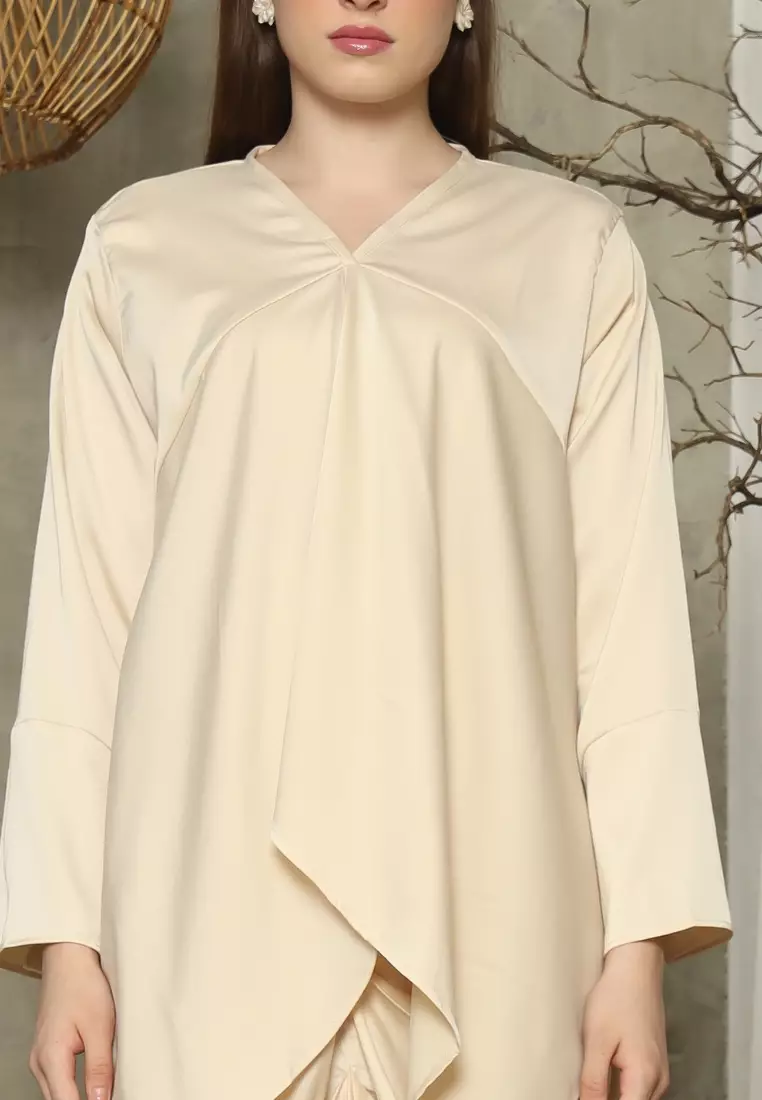 RINJANIE BATIK - Dress Batik Wanita - Set Rinjana - Butter - Lena Series - OOTD - Satin Silk Premium